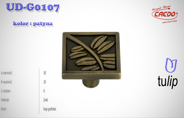 Gałka Meblowa UD-G0107 patyna