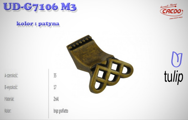 Gałka Meblowa UD-G7106M3 patyna