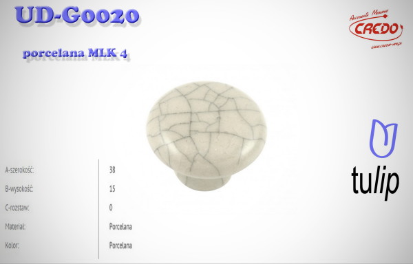 Gałka Meblowa porcelana UD-G0020 MLK4