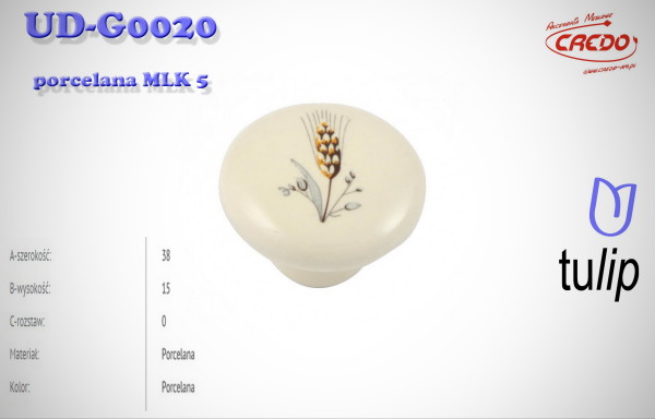 Gałka Meblowa porcelana UD-G0020 MLK5