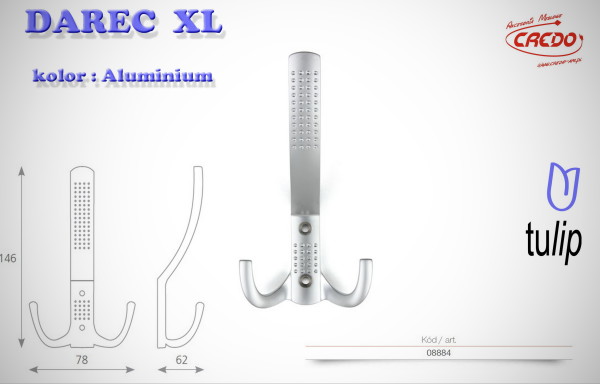 Wieszak meblowy DAREC XL aluminium