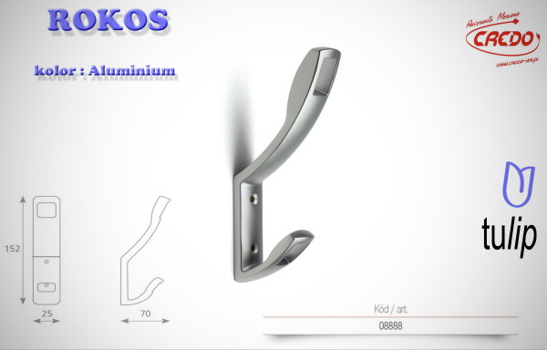 Wieszak meblowy ROKOS aluminium