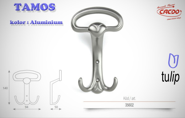 Wieszak meblowy TAMOS aluminium