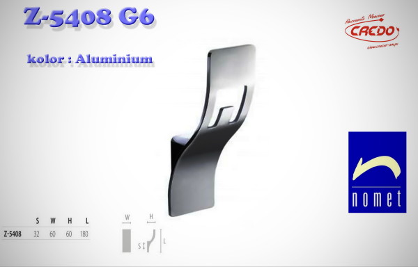 Wieszak meblowy Z-5408 G6 aluminium