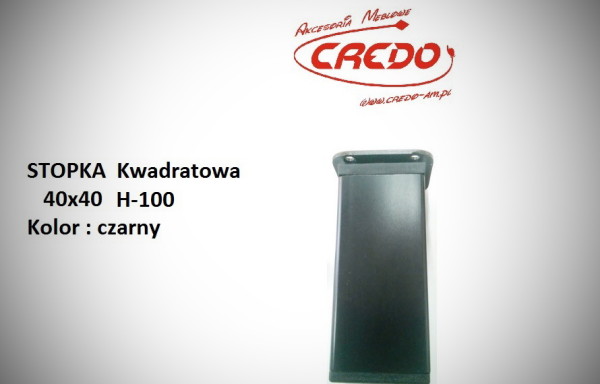 Stopka meblowa „Kwadratowa” 40×40 H-100 Czarna