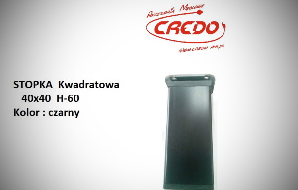 Stopka meblowa „Kwadratowa” 40×40 H-60 Czarna