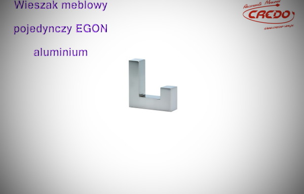 Wieszak meblowy pojedynczy EGON aluminium